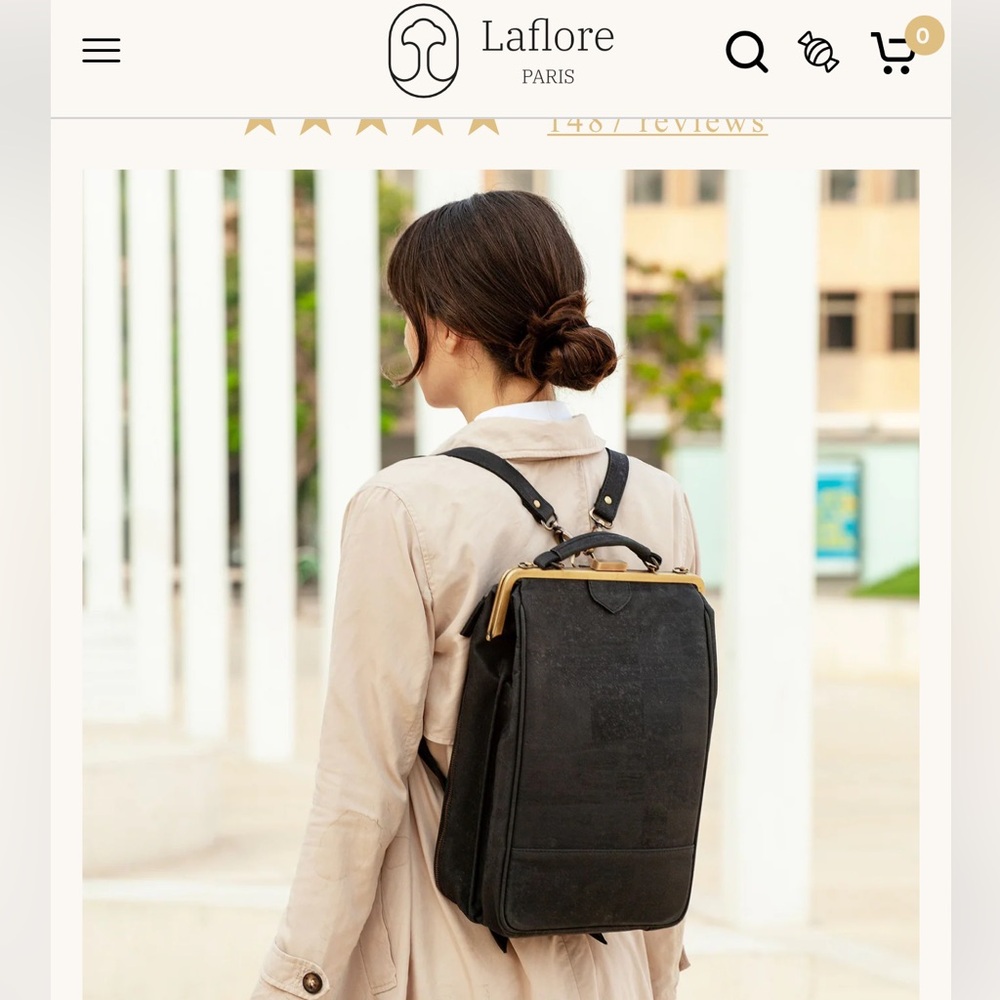 Laflore Paris Black Women's Backpack new with tags
